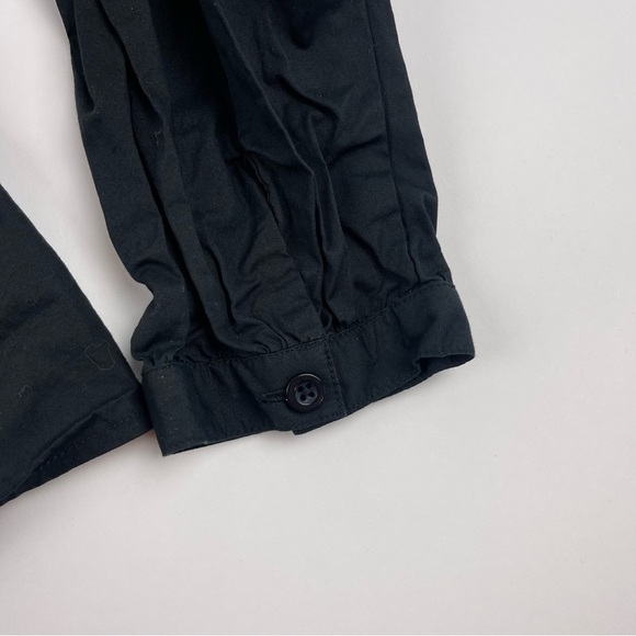 Mossimo Button Up Shirt Womens 18W Black Vneck Mock Neck - Picture 7 of 9